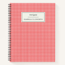Niedlich Retro Red Gingham Kariertes Personalisier