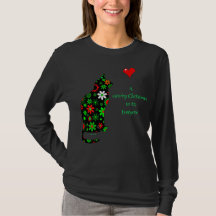 Niedlich Retro Red Green Floral Weihnachten Weihna