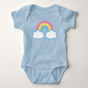 Niedlich Retro-Regenbogen Baby Strampler