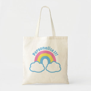 Niedlich Retro-Regenbogen Tragetasche