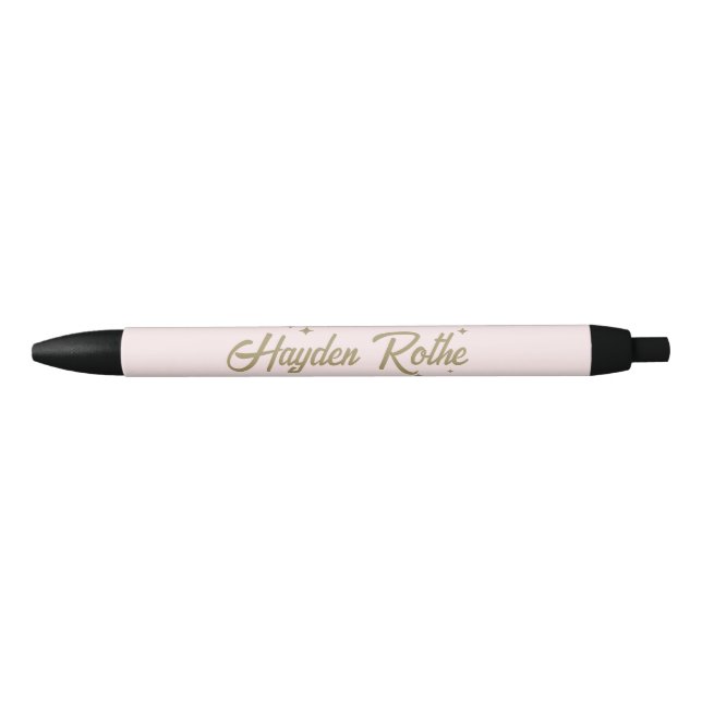 Niedlich Retro Rosa und Gold Kugelschreiber (Vorderseite)