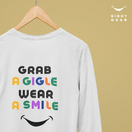 Niedlich Retro Typografie Giggle & Smile Einfach g T-Shirt