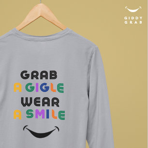 Niedlich Retro Typografie Giggle & Smile Einfach g T-Shirt
