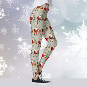 Niedlich Retro Weihnachten und Weihnachten des Rei Leggings