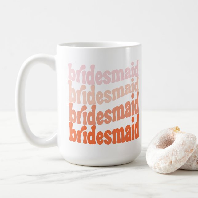 Niedlich Retroorange, personalisiert Kaffeetasse (Mit Donut)