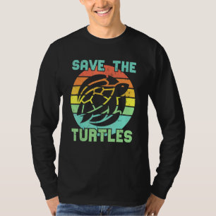 Niedlich Rett der Schildkröten Vintage gestörte Na T-Shirt
