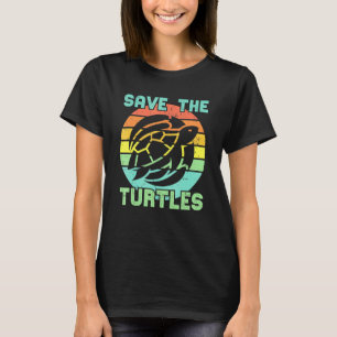 Niedlich Rett der Schildkröten Vintage gestörte Na T-Shirt