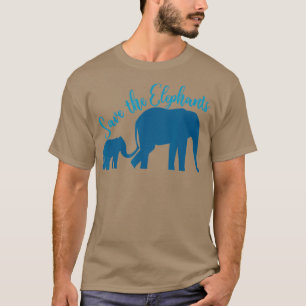Niedlich Rettete die Elefanten Schöner Elefant Lo T-Shirt
