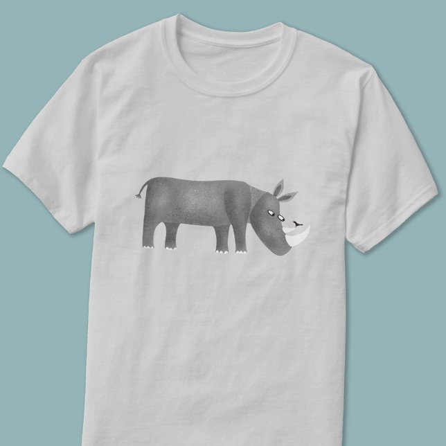 Niedlich Rhinoceros Animal Lover T-Shirt (Fun rhino t-shirt for animal lovers)