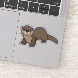 Niedlich River Otter Aufkleber