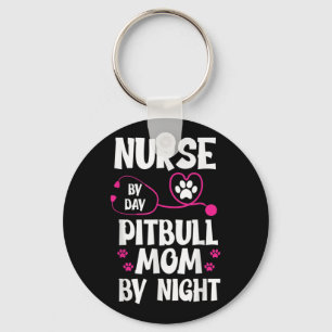 Niedlich RN Nurse Pit Bull Mama Paw Doppy Puppy Lo Schlüsselanhänger