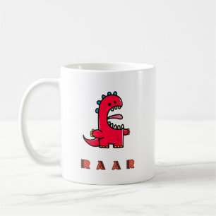 Niedlich Roaring Red Dinosaurier RAAR Kaffeetasse