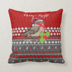 Niedlich Robin Christmas Wohngestaltung Kissen