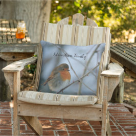 Niedlich Robin Red Brust Foto Familienname Kissen