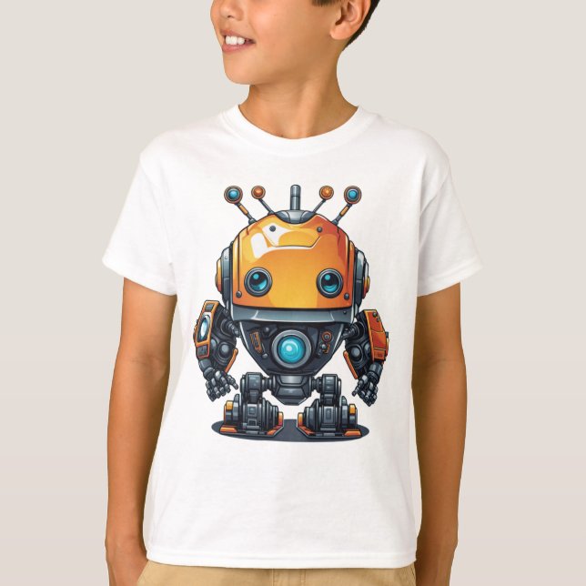 Niedlich Robot T-Shirt (Vorderseite)