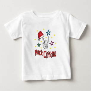 Niedlich Rock Christmas Baby T-shirt