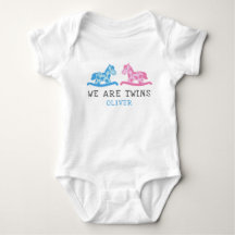 Niedlich Rocking Horse Twins Boy Girl Name