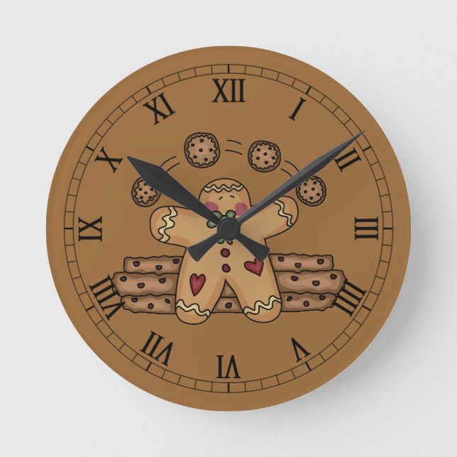 Niedlich Roman Ginger Clock Runde Wanduhr (Vorderseite)