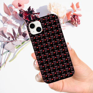Niedlich Romantische rosa Bögen und rote Herzen Case-Mate iPhone 14 Plus Hülle