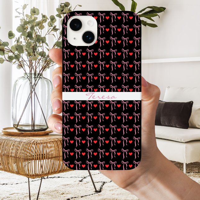 Niedlich Romantische rosa Bögen und rote Herzen, P Case-Mate iPhone Hülle (Von Creator hochgeladen)