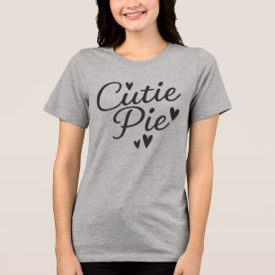 Niedlich-Romantische "Süsse Pie" Typografie-Gestal Tri-Blend Shirt