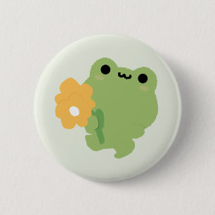 Niedlich-Romantischer Frosch Button