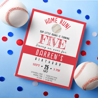 Niedlich Rookie Baseball Budget Geburtstag Einladu