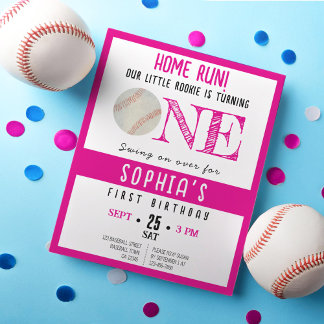 Niedlich Rookie Baseball Budget Girl 1. Geburtstag