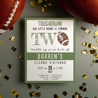 Niedlich Rookie Football Budget 2. Geburtstag Einl