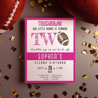 Niedlich Rookie Football Budget Girl 2. Geburtstag