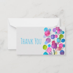 Niedlich rosa abstrakte Kunstbaum Mitteilungskarte