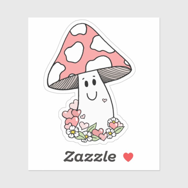 Niedlich rosa Aufkleber (Blatt)