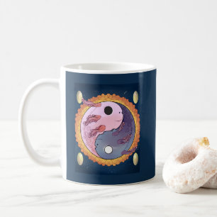 Niedlich rosa Axolotl Anime unter dem Meer Kaffeetasse