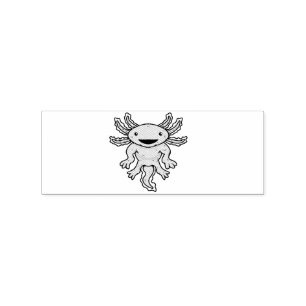 Niedlich rosa Axolotl Thunder_Cove Gummistempel
