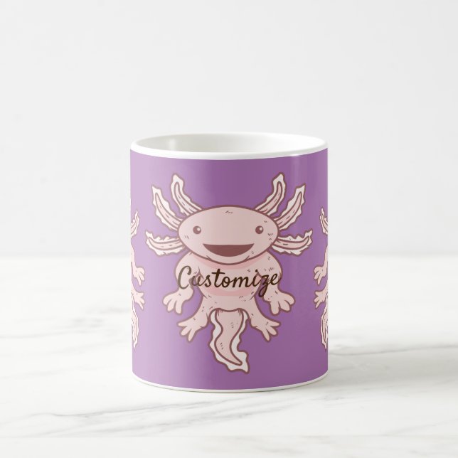 Niedlich rosa Axolotl Thunder_Cove Kaffeetasse (Mittel)