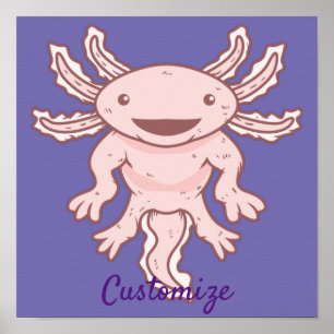 Niedlich rosa Axolotl Thunder_Cove Poster