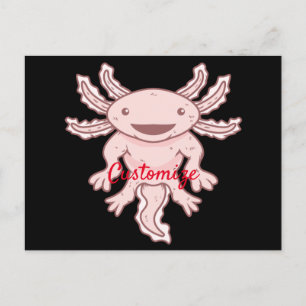 Niedlich rosa Axolotl Thunder_Cove Postkarte
