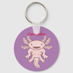 Niedlich rosa Axolotl Thunder_Cove Schlüsselanhänger