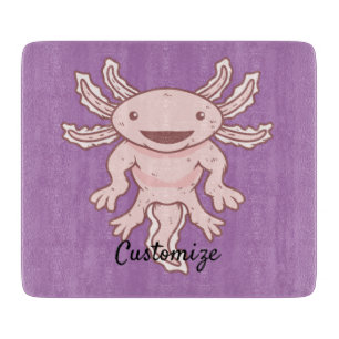 Niedlich rosa Axolotl Thunder_Cove Schneidebrett