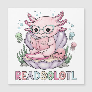 Niedlich rosa Axolotleading Magnetkarte