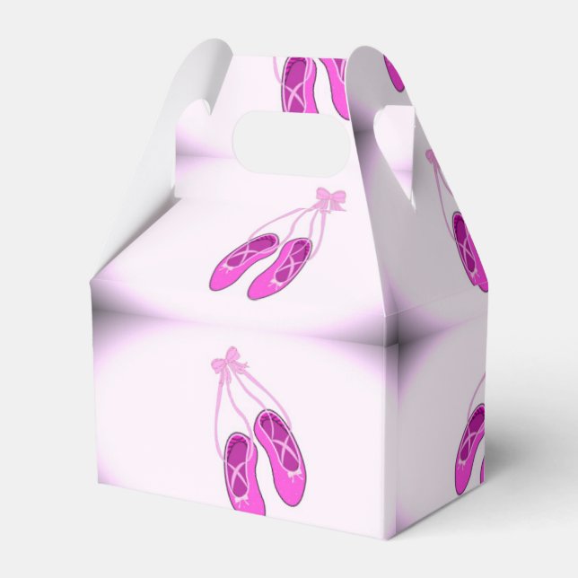 Niedlich rosa Ballerinschuhe Geschenkschachtel (Vorderseite)