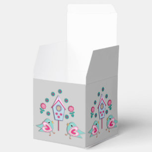 Niedlich Rosa Blaue Shabby Chicen Vögel und Vögel  Geschenkschachtel