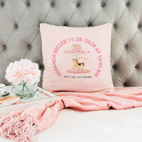 Niedlich rosa Blumenbaby Carousel Baby Geburtsdatu