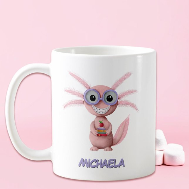 Niedlich rosa Cartoon Axolotl Kaffeetasse (Von Creator hochgeladen)