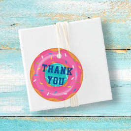 Niedlich rosa Donut Inner Tube Pool Party Geburtst Geschenkanhänger