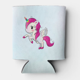 Niedlich rosa Einhorn mit Flügeln Dosenkühler