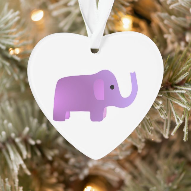 Niedlich-rosa-Elefant Ornament (Baum)