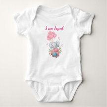 Niedlich rosa Elephant Baby Bodysuit | Ich bin gel