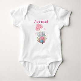 Niedlich rosa Elephant Baby Bodysuit | Ich bin gel Baby Strampler