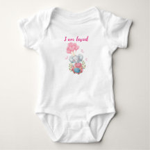 Niedlich rosa Elephant Baby Bodysuit | Ich bin gel